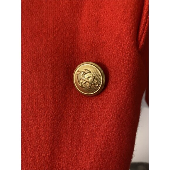 Saxton Hall 80/20 Wool Blend Pea Coat Red - Picture 2 of 8